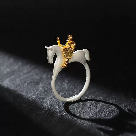 P1(White Horse Knight Ring）—  Premium Line